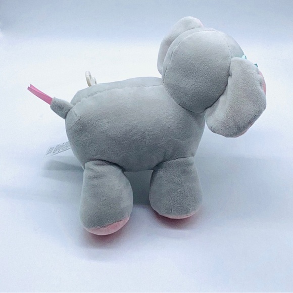 Carter's Musical Plush Elephant Gray With Green Bow Stuffed Animal 8" Tall - Picture 7 of 10